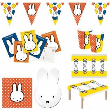 Nijntje kinderverjaardag thema pakket voor 8 personen