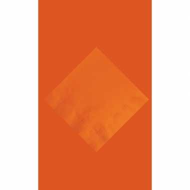 Oranje thema tafel versiering pakket tafelkleden/20 servetten