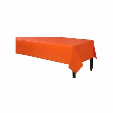 Plastic tafelkleed oranje 140 x 240 cm