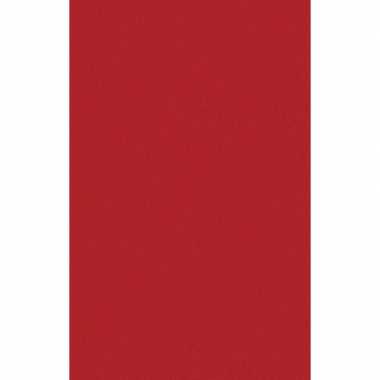 Rood tafelkleed tafellaken 138 x 220 cm van papier met plastic laagje