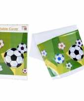 1x tafelkleed tafellaken met voetballen 3 5 cm