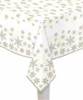 2x stuks papieren tafelkleden wit met gouden sterren print 120 x 180 cm