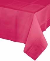 3x stuks tafellaken fuchsia roze 274 x 137 cm