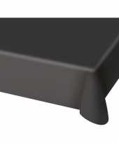 4x stuks tafelkleed van plastic zwart 130 x 180 cm