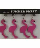 8x hawaii thema tafelkleed gewichtjes flamingo