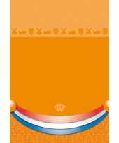Plastic koningsdag tafelkleed oranje 180 x 130 cm