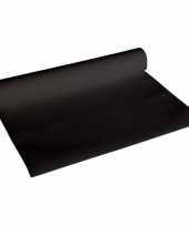 Zwarte kleur luxe tafelkleed loper