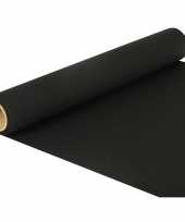 Zwarte tafelkleed loper placemats 480 x 40 cm